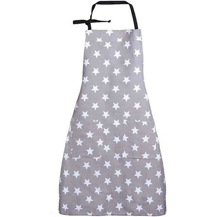 Køkkenforklæde til kvinder, stjerneforklæde med lomme, justerbart forklæde til kvinder, køkkenforklæde til kvinder, til kvinder der laver mad, 