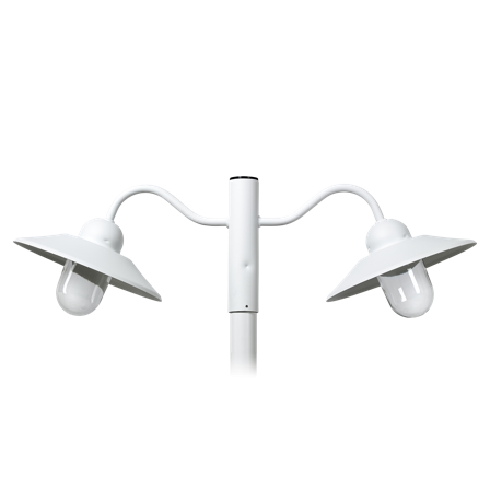 Westal Stall II Stolpearmatur 300 x 300 mm, E27 hvid, klar, Belysning