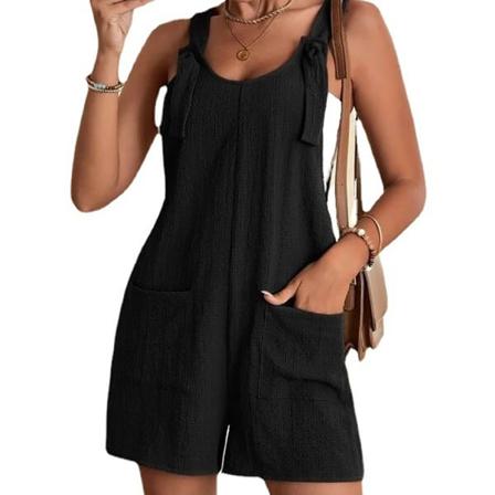 Joefnel Damer sommar Casual ärmlösa byxor Loose Fit