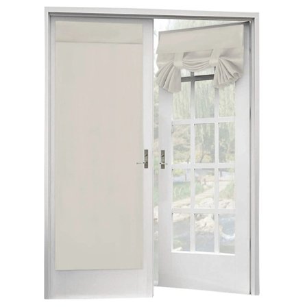 Franske dørpaneler gardiner, sett med 2 hvite 66 x 203 cm KLB