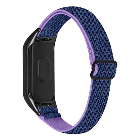 Xiaomi Mi Band 7 klockarmband i elastisk nylon - Lila Blå