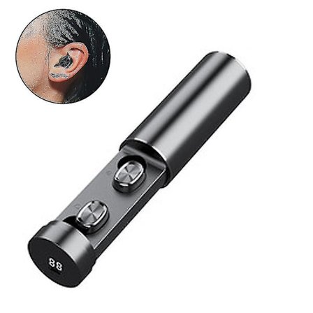 Vattentäta Touch Control-hörlurar med HD-ljud, True Wireless Stereo Bluetooth 5.1-hörlurar med inbyggd mikrofon, IP7-klassad In-Ear-design med LED
