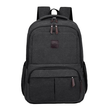 Män Ryggsäck Laptop Skolväska Teen Retro Mochila Casu Ryggsäck black