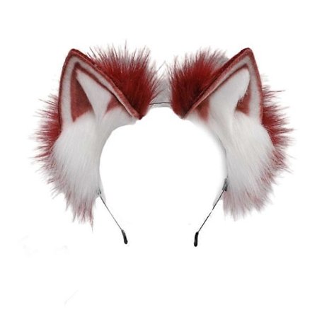 Håndlavet Pandebånd med Katteører - Ræv Ulv Dyr Cosplay Kostume Hovedbeklædning, Sødt Pelsagtigt Halloween Tilbehør
