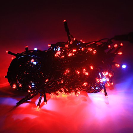 Halloween-sammenkoblingsbare røde LED-lysstrenge, 20M 200 LED vandtætte udendørsstrenge indendørs, juletræslygter