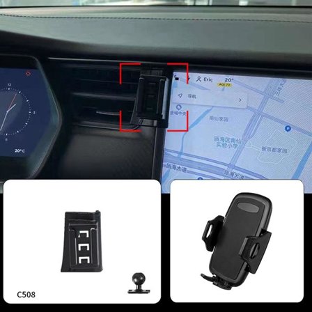 Mobilholder Tesla Model S / Model X 2014–2021 – Modelltilpasset Løsning uten Boring