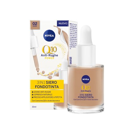 Nivea Q10 Power Anti-Rughe 3In1 Siero Fondotinta Dark 30ml