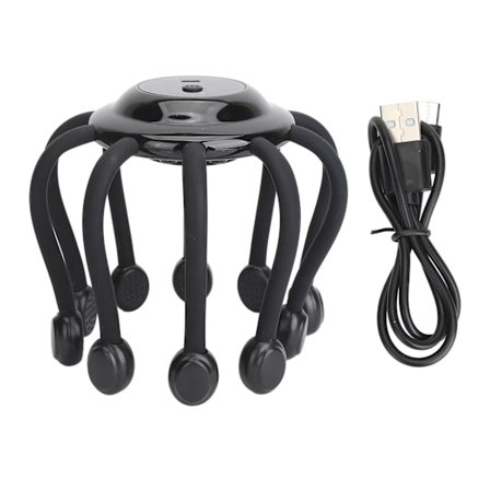 Elektrisk huvudmassageapparat med 10 massagemagneter 5 lägen Röd LED huvudvärkslindring Klo Scalp Massager