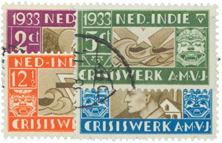 Hollandsk Ostindien 1933 - NVPH 182-185 - Stemplet