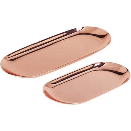 Roseguld Bakke, Rustfrit Stål Smykkebakke Bakke Badeværelsesopbevaring