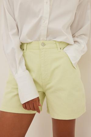 NA-KD Trend Short cargo en jean - Denim - Vert - EU 32