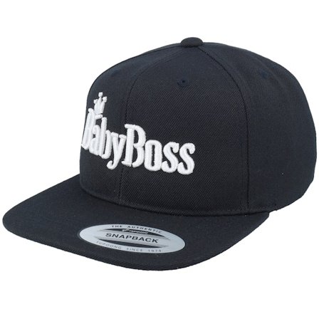 Kiddo Cap - Sort snapback Kasket - Kids 3d Baby Boss Black Snapback @ Hatstore