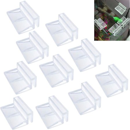 10-pak Akvarieholder, 8 mm Akryl Akvarieholder Clips Akryl Akvarie Glasdæksel Clip til Akvariefisketank