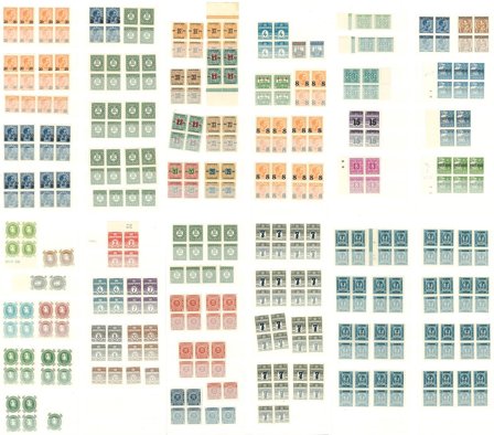 Danmark - Parti med mange 4-blokke