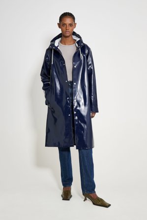 Stockholm Long Opal Raincoat Navy