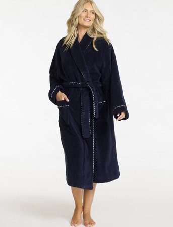 Damella of Sweden Unisex Robe - Navy - M