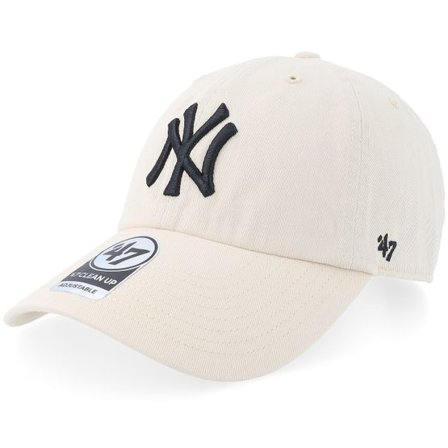 47 Brand - MLB Beige adjustable Keps - New York Yankees Clean Up Natural Adjustable @ Hatstore