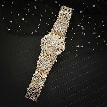 Elegant Marockansk Kaftan Bälte Guld Färg