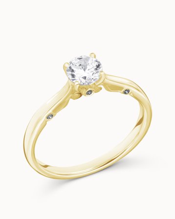 Solitairering Claudia 18K Gultguld Naturlig Diamant 0.30 Carat - Forlovelsesringe & Vielsesringe hos Vanbruun