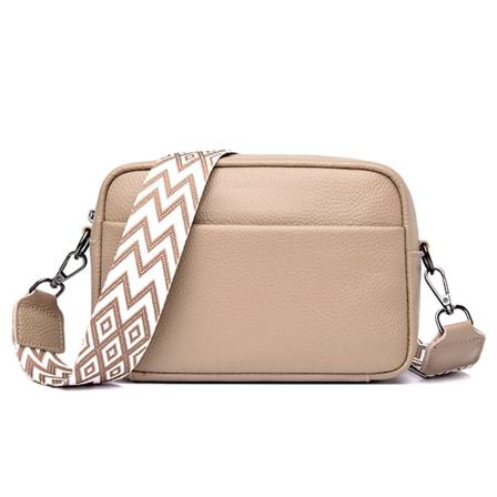 Axelväska dam liten handväska flera fickor crossbody väska grå med 3 utbytbara axelremmar