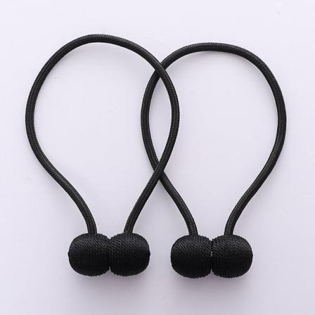 20 färger Hörlurar Magnetisk spänne Gardin bunden, operforerade gardiner Magnetisk Snap Black