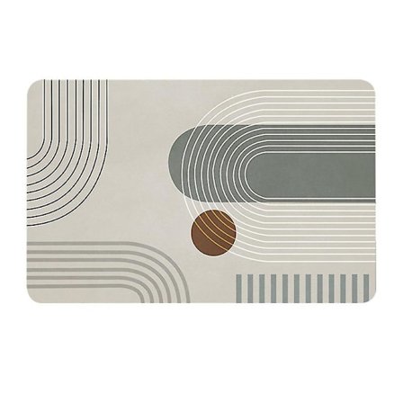 Halkfri badrumsmatta, absorberande golvmatta 40 x 60 cm, mjuk och bekväm duschmatta, diatomit badrumsmatta, grå