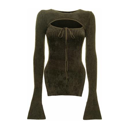 Andrea Adamo Long Sleeve Tops Grøn, Dame