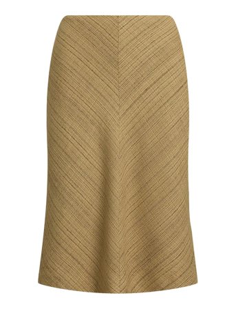 Herringb Linen-Blend Tweed Skirt Beige Lauren Ralph Lauren