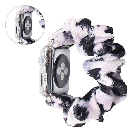 Apple Watch Series 6 / 5 44mm vibrant hairband style watch band - Black Feathers