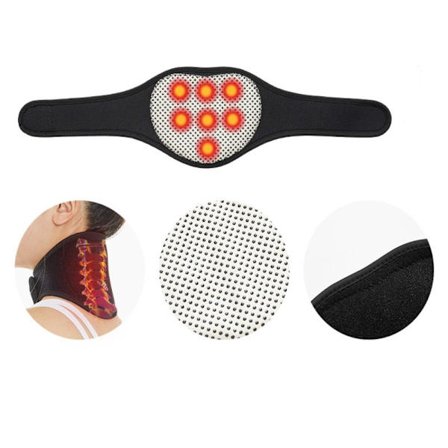 Nakkestøtte Belte Nakkemassasjeapparat SORT 7 MAGNETER 7 MAGNETER