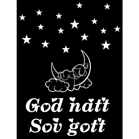 Väggdekor/Väggord - God natt Sov gott