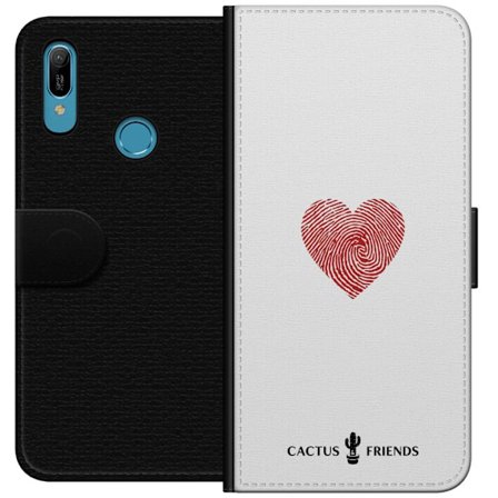 Kompatibelt Plånboksfodral till Huawei Huawei Y6 (2019) Cactus and Friends - Fingerprint Love