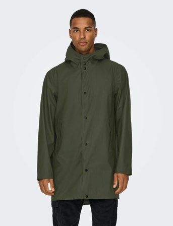 ONLY & SONS Onsluca Rain Coat Otw Noos - Green - XS