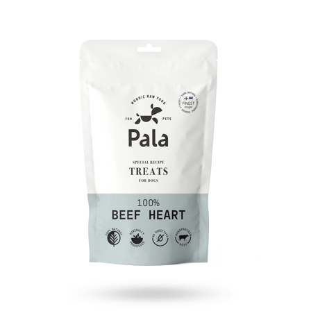 Pala Treats 100% Beef Heart 100g - Matskål, hundgodis & tuggisar
