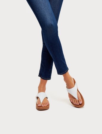 FitFlop Lulu Leather Toepost - White - 42