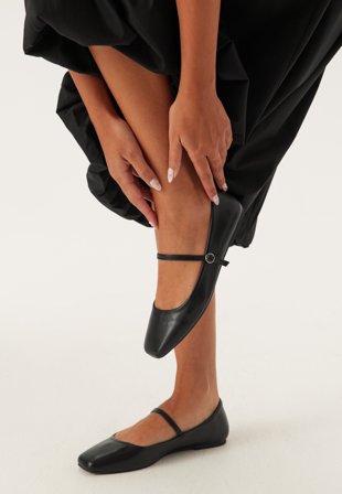 ONLY - Onlakira-3 Pu Mary Jane Baller - Black - Skor - - Bubbleroom