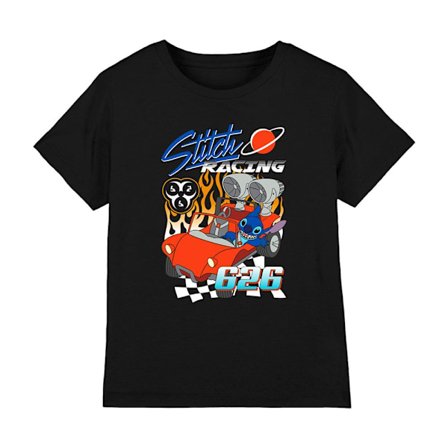 Lilo & Stitch Barn/Barn 626 Racing T-Shirt 3-4 År Svart