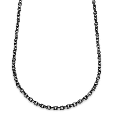 Essentials | 6mm kabelový řetízek v černé barvě gunmetal pro muže - Řetízkové náhrdelníky