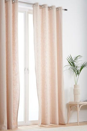 Jotex - Gardinlengde Med Maljer 2-pk Beige - HENLEY - Kjøp Maljegardiner hos Jotex