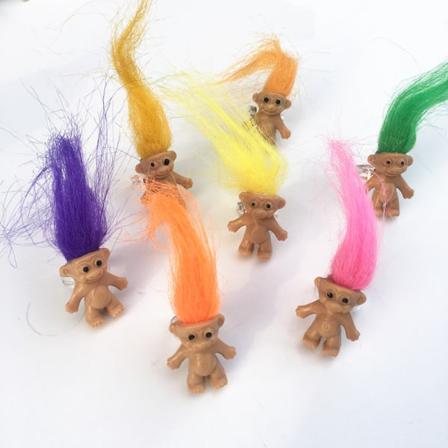 7 stykker 7 farger heldig trolldukke mini figur dekorasjon