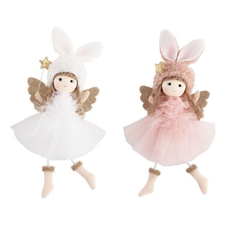 Julepynt Hatt Jente Henger Juletre Dekor Plysj Engel Dukker