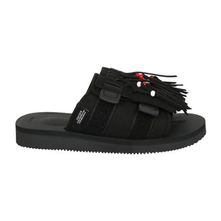 Suicoke Hoto-Cab fringed Sandalen , Zwart , Heren , Maat: 38 EU