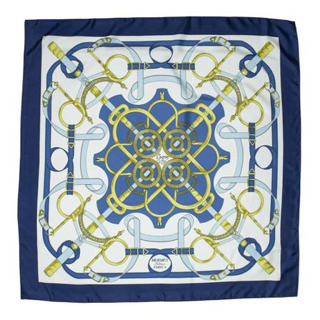 Hermès Vintage, Pre-owned Scarf Blauw, Dames, Maat:ONE Size