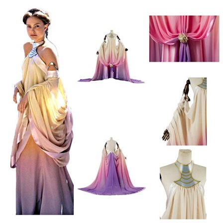 Star Wars 3 Revenge of the Sith Padme Amidala Naberrie Cosplay Dam Sea Klänning