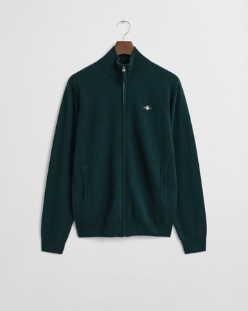 GANT Herren Superfine Lambswool Strickjacke (4XL) Grün