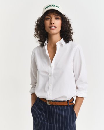 GANT Damen Regular Fit Classic Popeline Bluse (40) Weiß