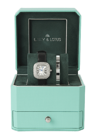 Lily & Lotus Klocka med läderarmband WS8295 Klockor Dam Svart ONESIZE