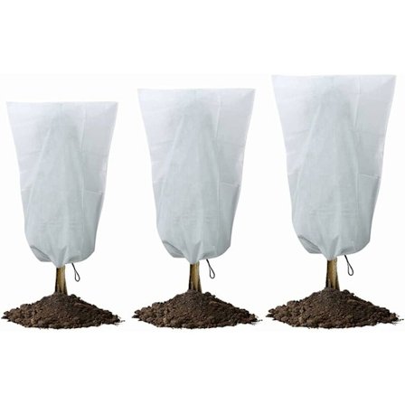 Plante Vinterdække, 3 Stykker Vinter Plantebeskyttelsespose, Plantedække til Frostbeskyttelse, Genanvendelig, til Antifrys, Insekter, 