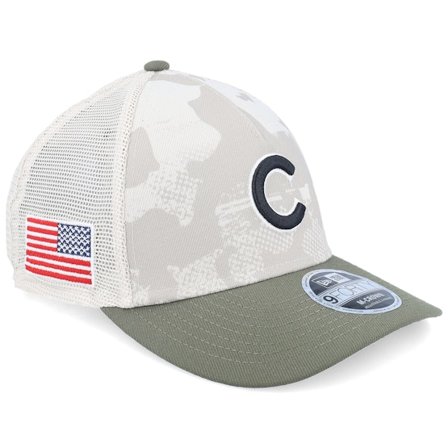 New Era - MLB Camo trucker Caps - Chicago Cubs MLB Armed Forces Day 9FORTY Stone/Olive A-frame Trucker @ Hatstore