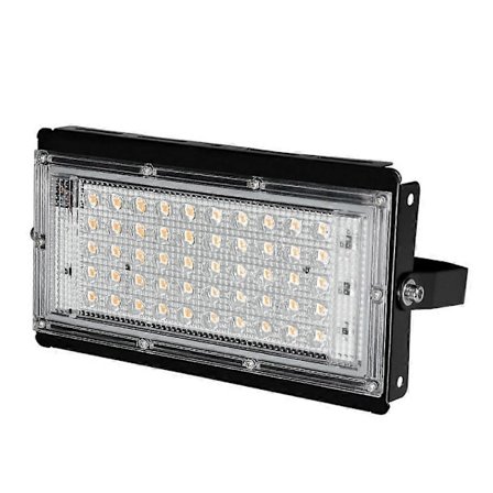 Vanntett LED flomlys utendørs hagebelysning byggeplassbelysning prosjektlys, spesifikasjoner: 50W 50 lysdioder (varmhvit)